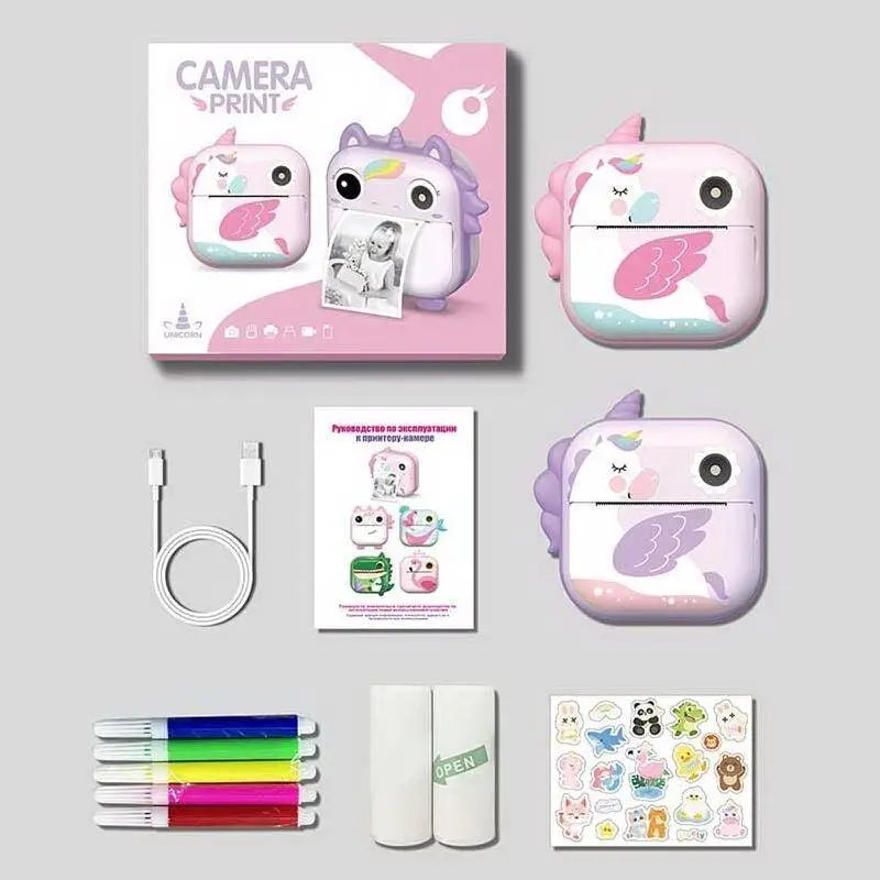 Kids Cute Unicorn Themed Instant Print Camera