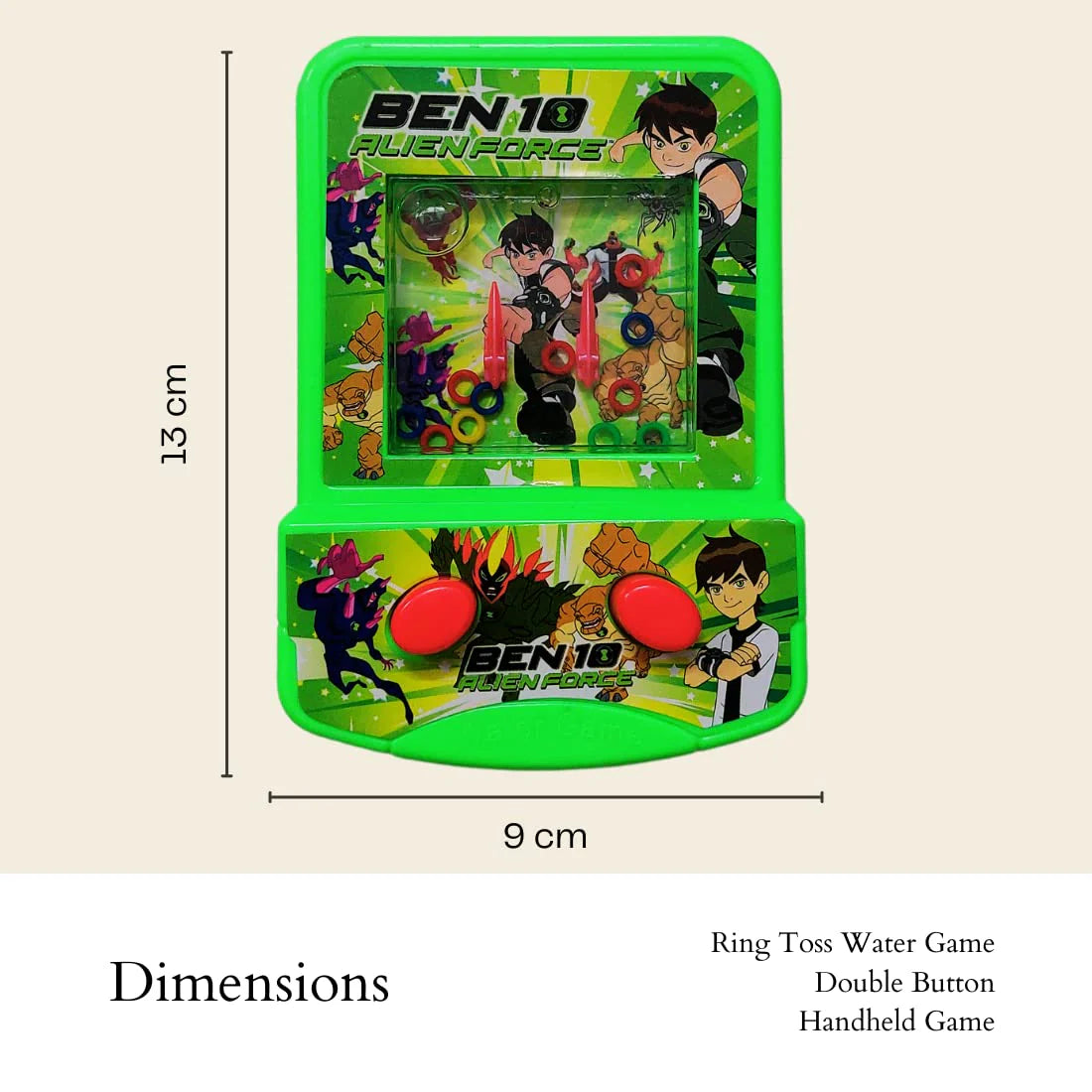 Ring Toss Water Game | Double Button Handheld Water Console Game