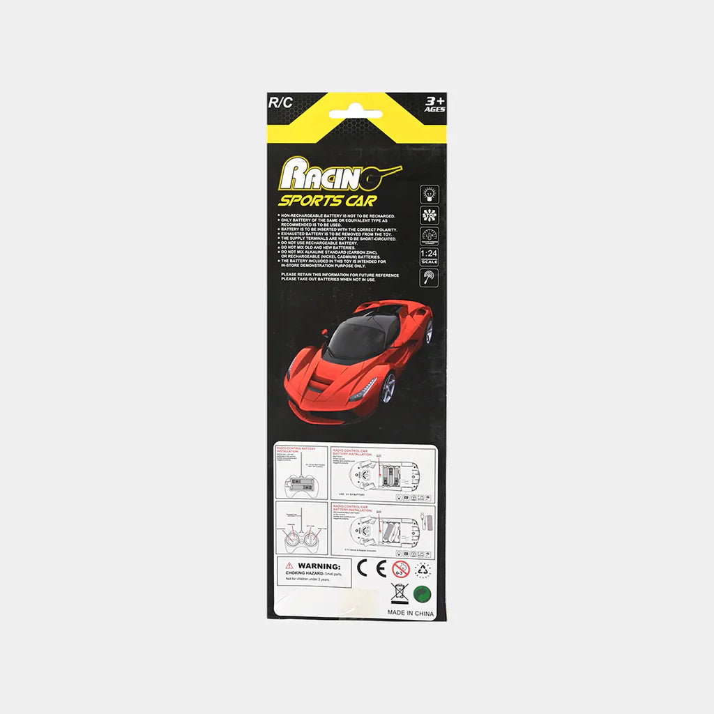 RC Bugatti Themed Fast Car With Rechargeable Batteries & Lightning Effect