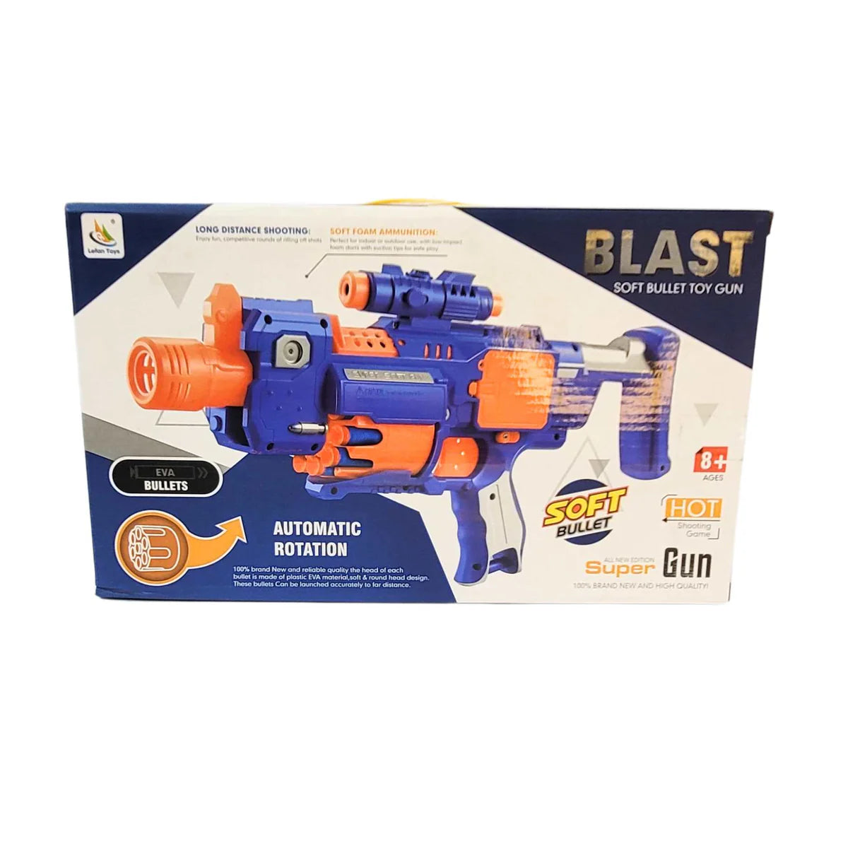 Automatic Soft Bullet Toy Gun | BLAST Super Electric Gun With Target in cheap price