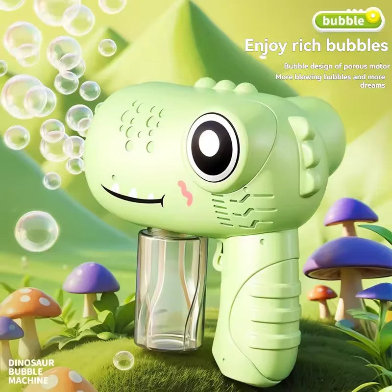 10 Holes Dinosaur Colorful Bubble Gun