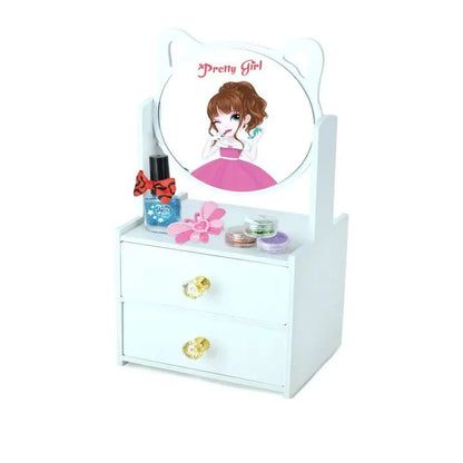 DIY Wooden Dressing Table Playset With 21+ Pcs For Girls