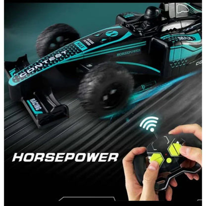 F1 Racing Car Toy for Kids | Racing Equation F1 Remote Control Car Toy with Tail Spray & Rechargeable Battery