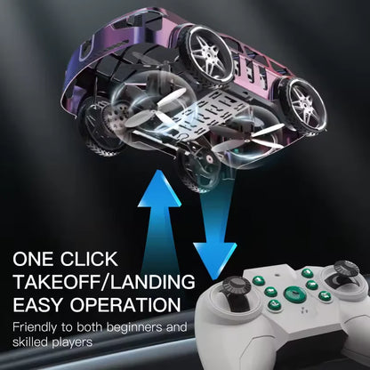 2 in 1 Remote Control Flying Car & Drone with Lights | Dual-Mode RC Car