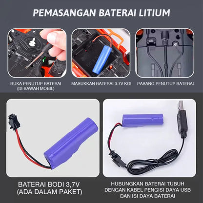 Remote Control Car with Bright LED Lights | Fast RC Toy Car for Kids