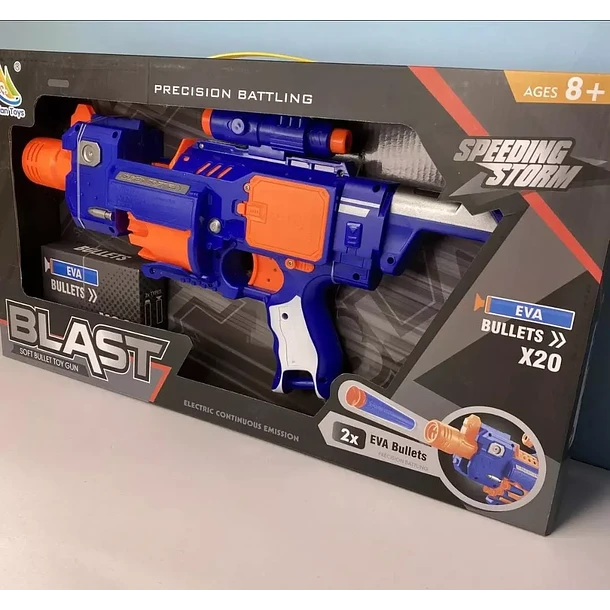 Automatic Soft Bullet Toy Gun | BLAST Super Electric Gun With Target for kids