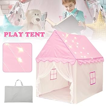 Tent House With Lights | Big Tent House For Kids | Pink Princess Playhouse Castle in cheap price