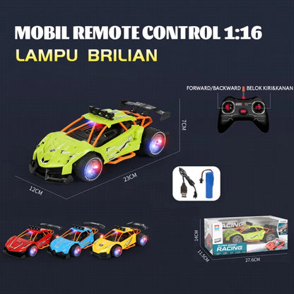 Remote Control Car with Bright LED Lights | Fast RC Toy Car for Kids