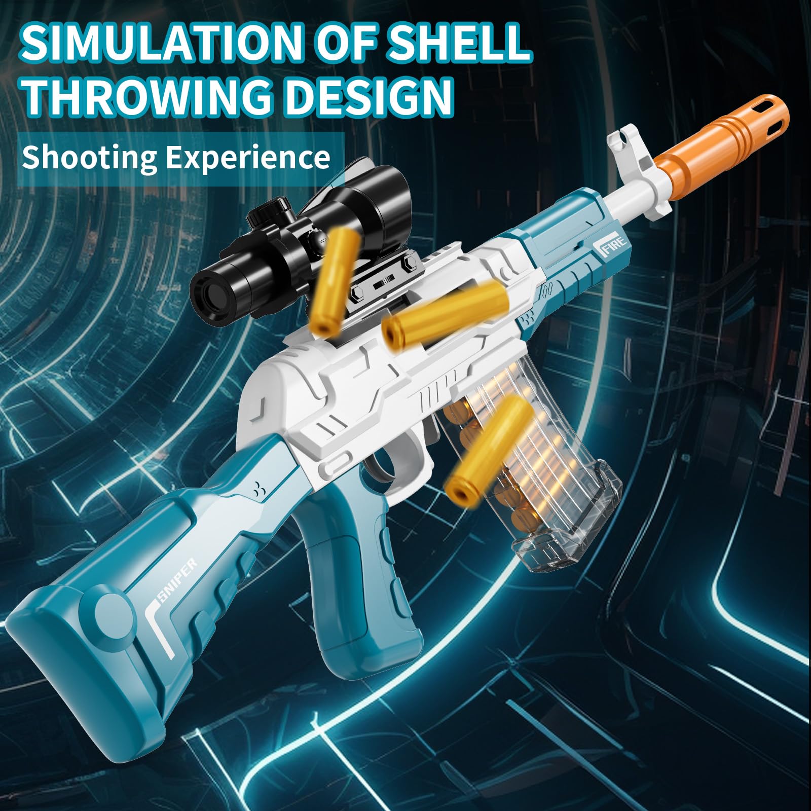 AK-47 Cast Shell Gun | Rifle For Kids | Soft Shell Gun in cheap price