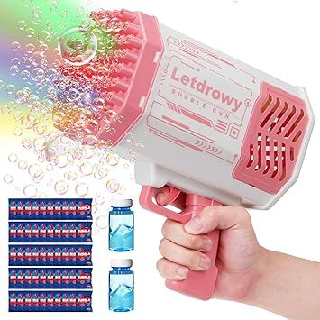 Space Rocket Bazooka Bubble Gun Electric Automatic Bubble Maker