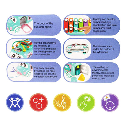 Melody Maker Xylophone with Shapes Bus for Kids