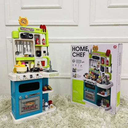 95 Pcs Kitchen Playset With Steam & Lightning Effect | Pretend Play Toy | Talented Chef for Pakistan