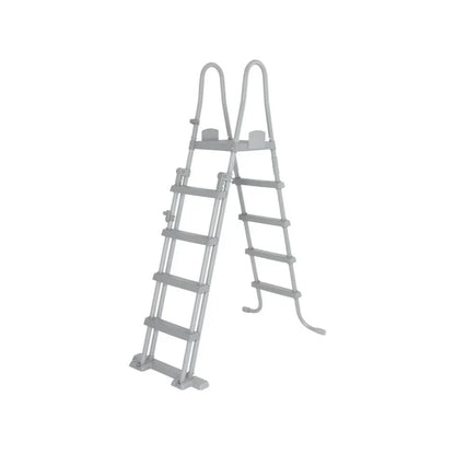Gray diving ladder on a white background