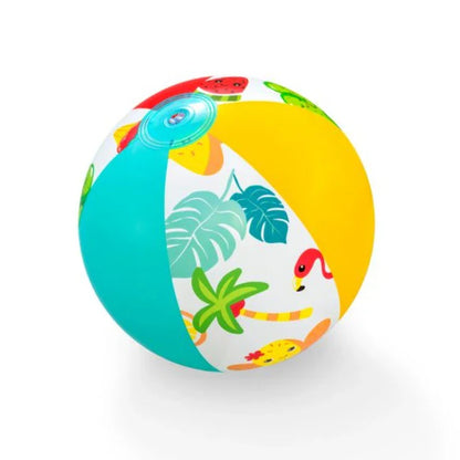 Inflatable pool with Bestway branding and children playing around it.