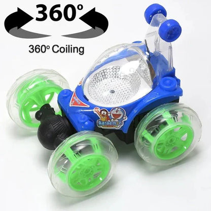 Doraemon 360 Stunt Car | Remote Control Doraemon Car with Music & Rechargeable Battery