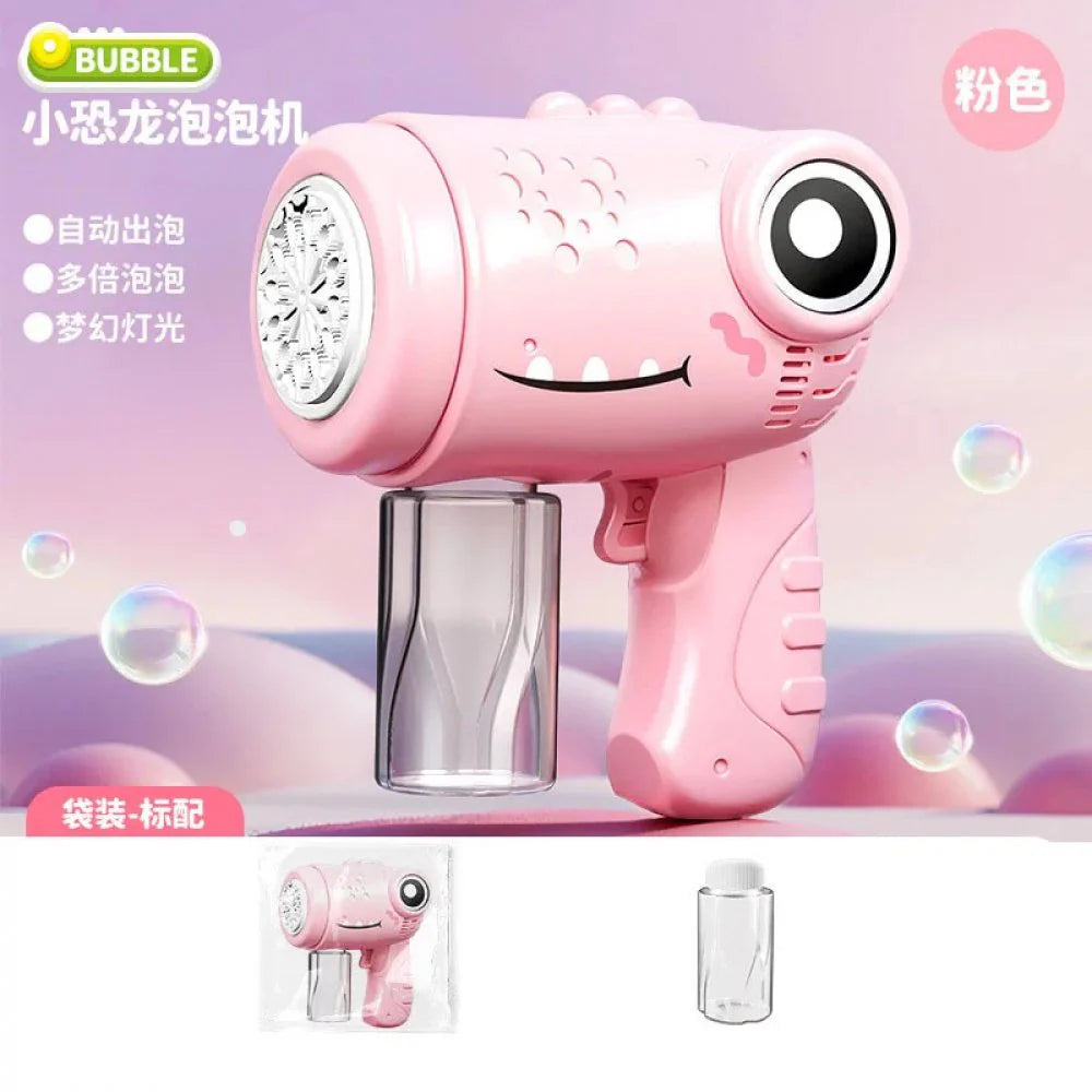 10 Holes Dinosaur Colorful Bubble Gun