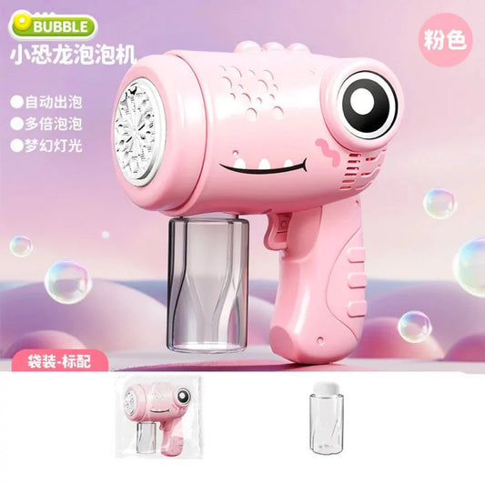 10 Holes Dinosaur Colorful Bubble Gun