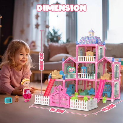 Doll House Role Play Set with Lightning Effects | 191 Pieces in Pakistan