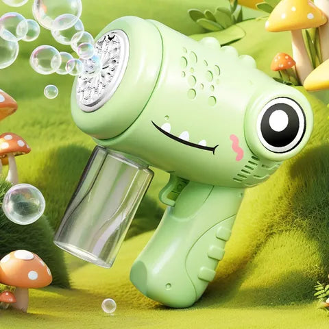 10 Holes Dinosaur Colorful Bubble Gun