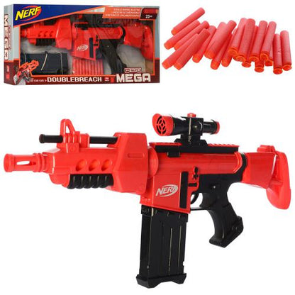 Unleash the Fury: Mega Nerf Soft Bullet Gun with Automatic Firing Mechanism

