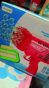 Bazooka Bubble Machine Gun | 69 Holes Soap Spray Bubble Gun for Kids