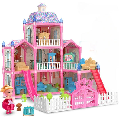 Doll House Role Play Set with Lightning Effects | 191 Pieces for kids