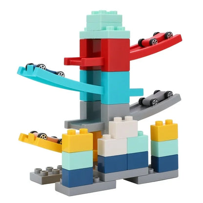 Multifunctional Glider Car Racing Track Building Blocks | 30 Pcs Puzzle Toy